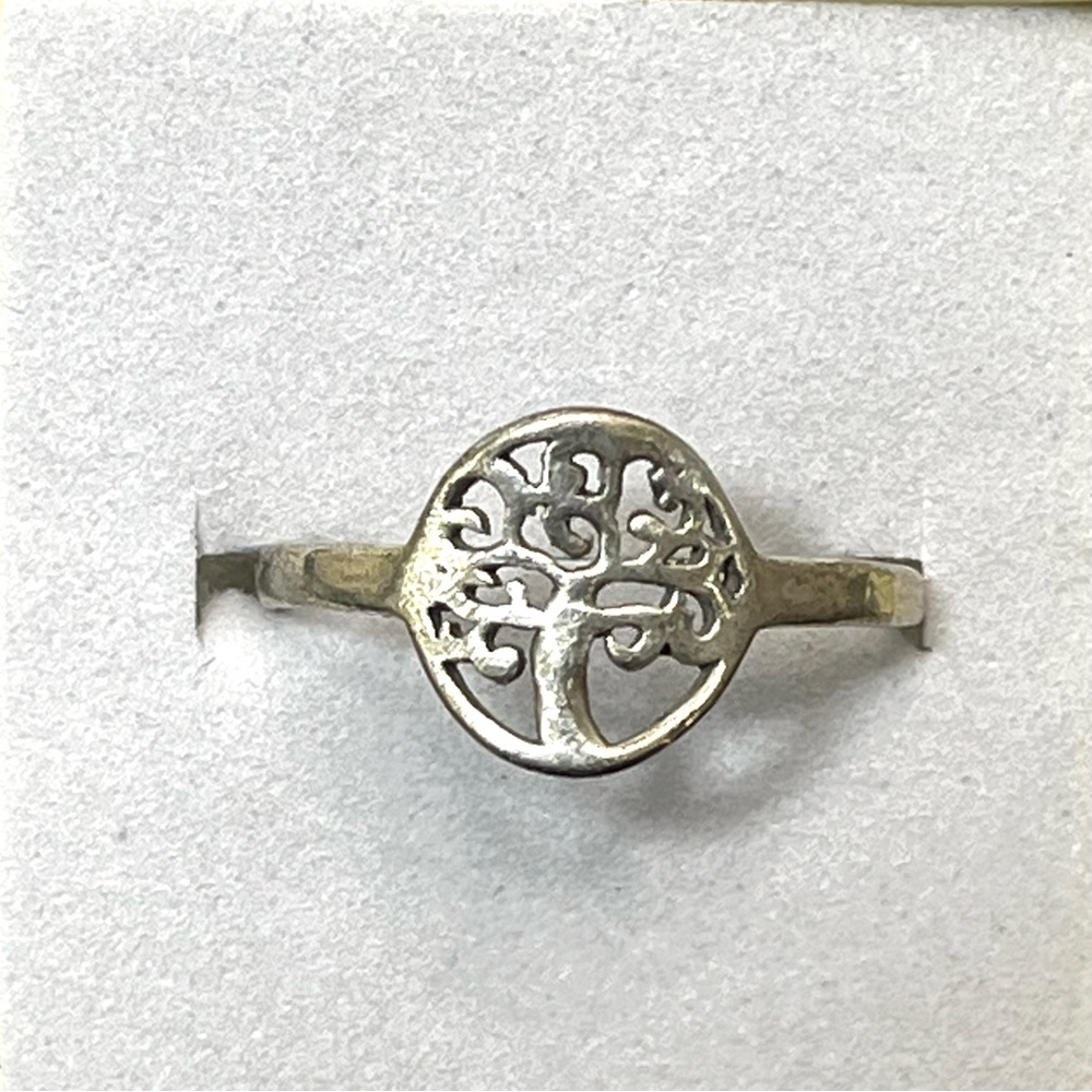 Vintage Sterling Silver Tree of Life Ring Size 8